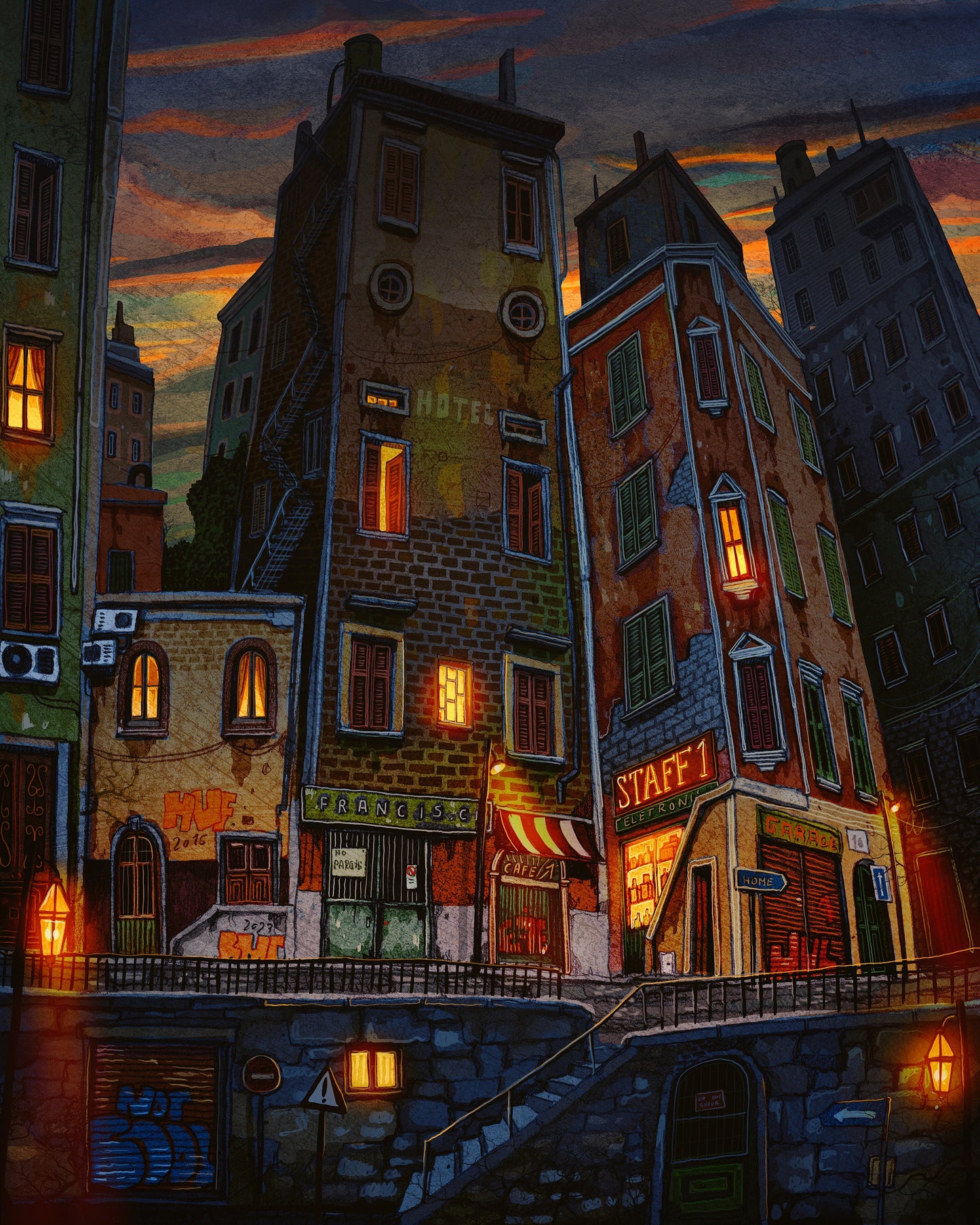 Street Corners at Night