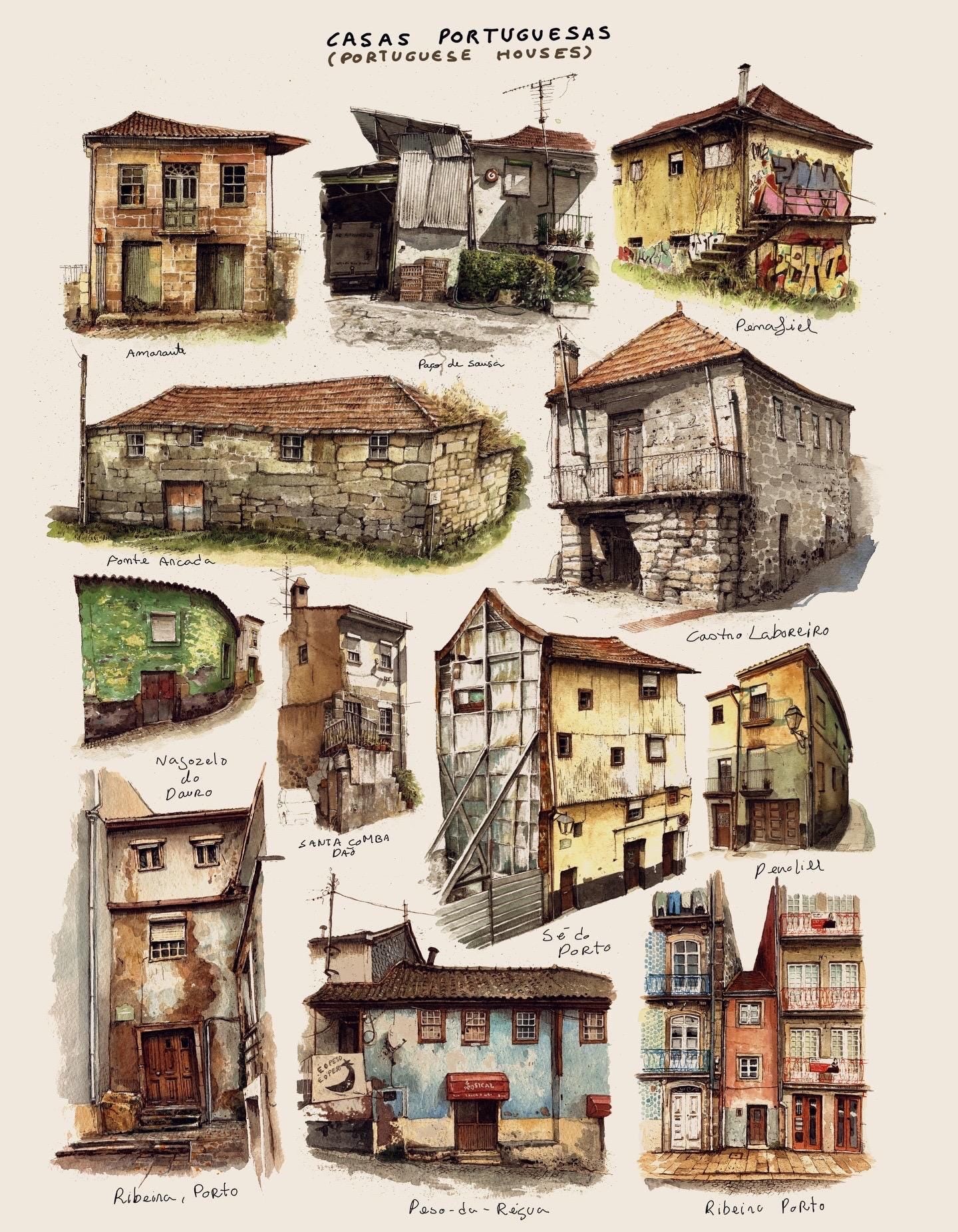 Portuguese invisible Houses - Poster- Casas Portuguesas