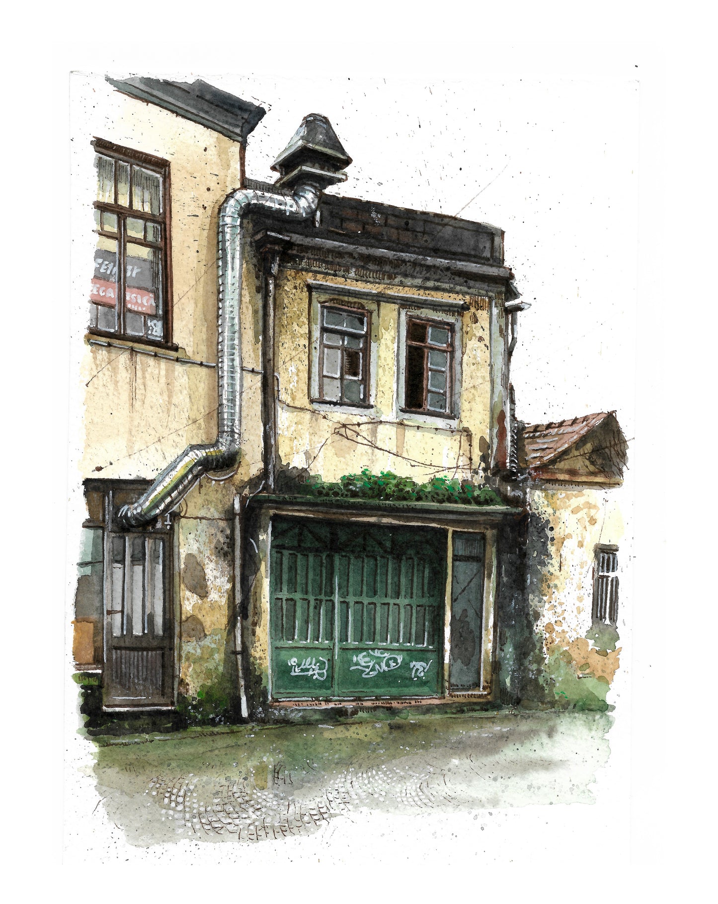 Portuguese House - Original Watercolor - Santa Maria da Feira