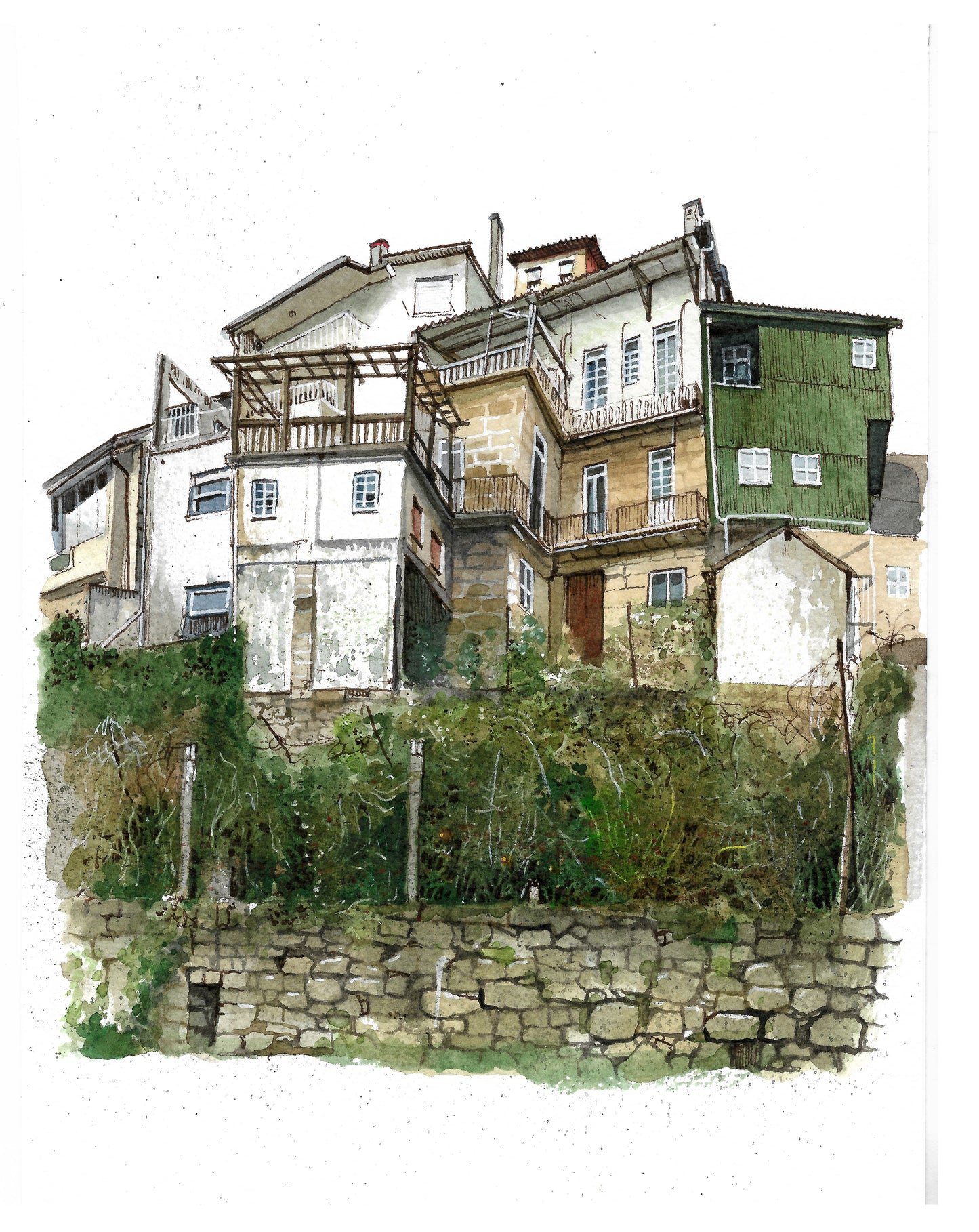 Portuguese House - Original Watercolor - Amarante