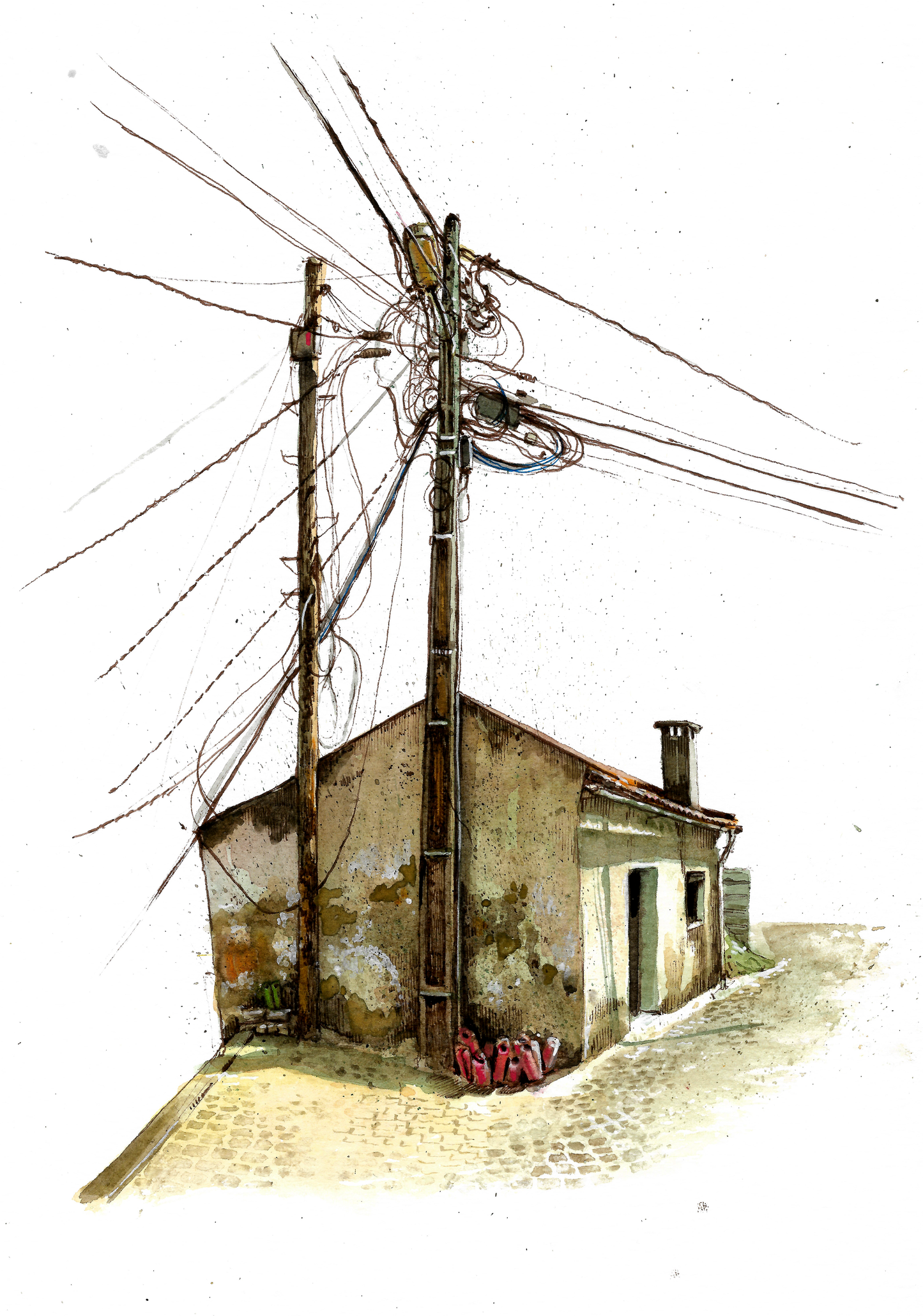 Portuguese House - Original Watercolor - Agueda