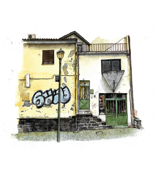Portuguese House - Original Watercolor - Vila Real