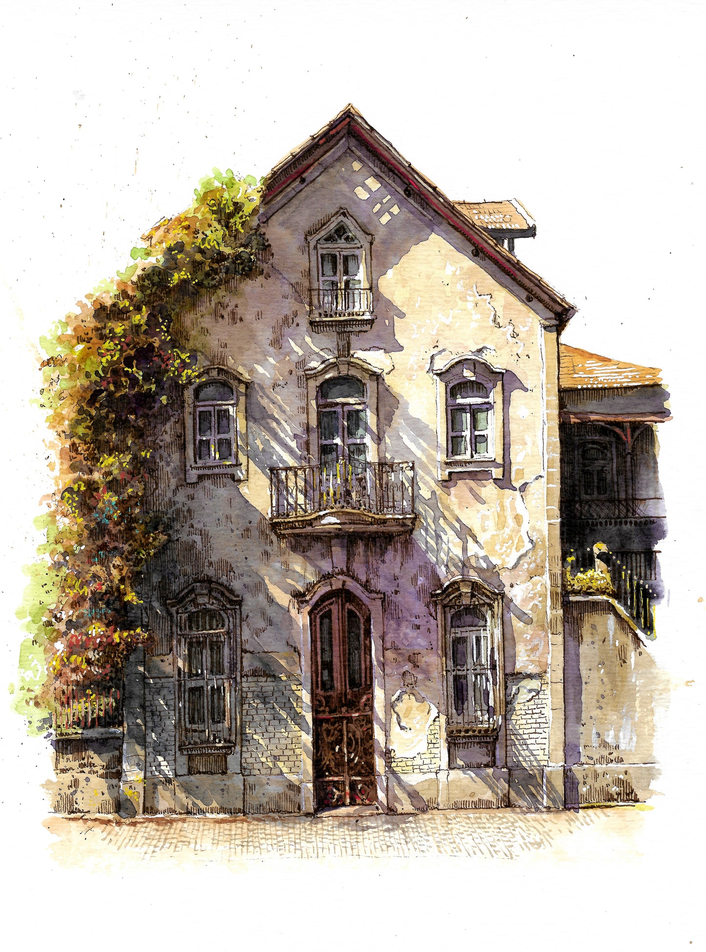 Portuguese House - Original Watercolor - Sacavem