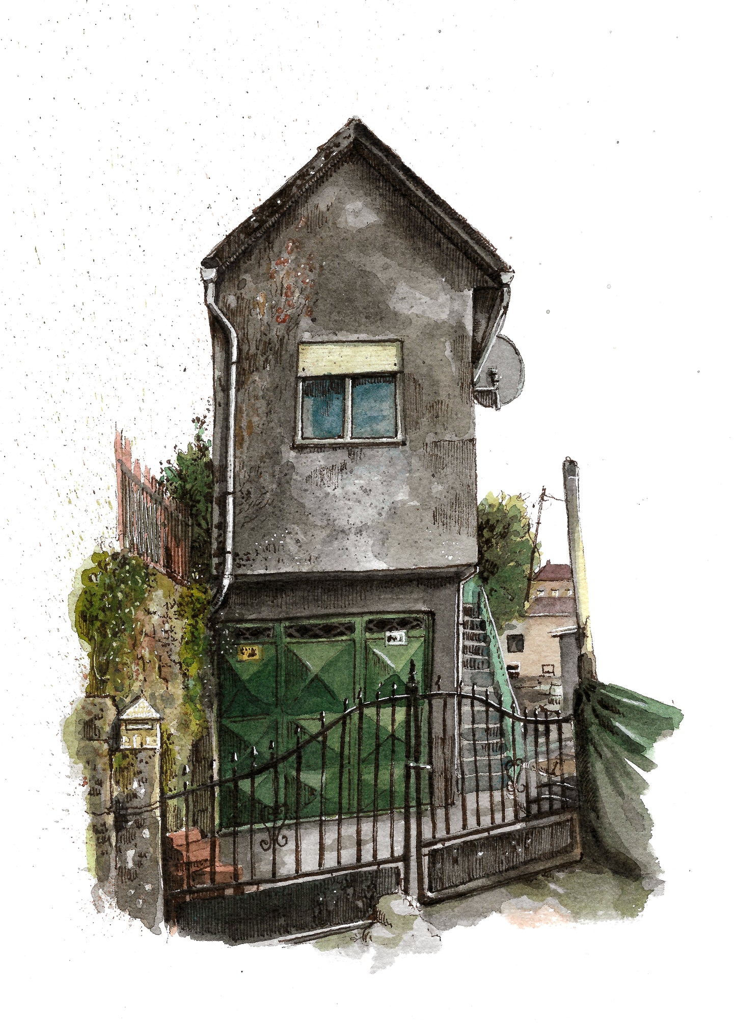 Portuguese House - Original Watercolor - Penafiel Esquecido