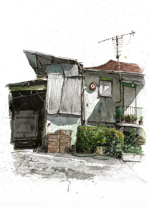 Portuguese House - Original Watercolor - Paço de Sousa