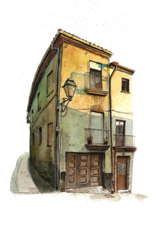 Portuguese House - Original Watercolor - Penafiel, Ruelas