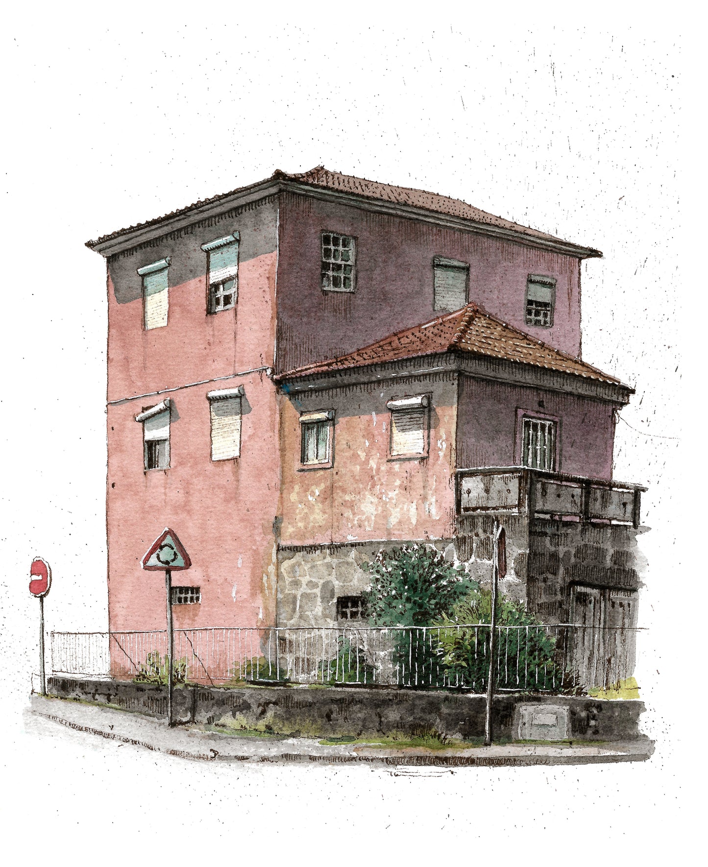 Portuguese House - Original Watercolor - Paço de Sousa, Ermida