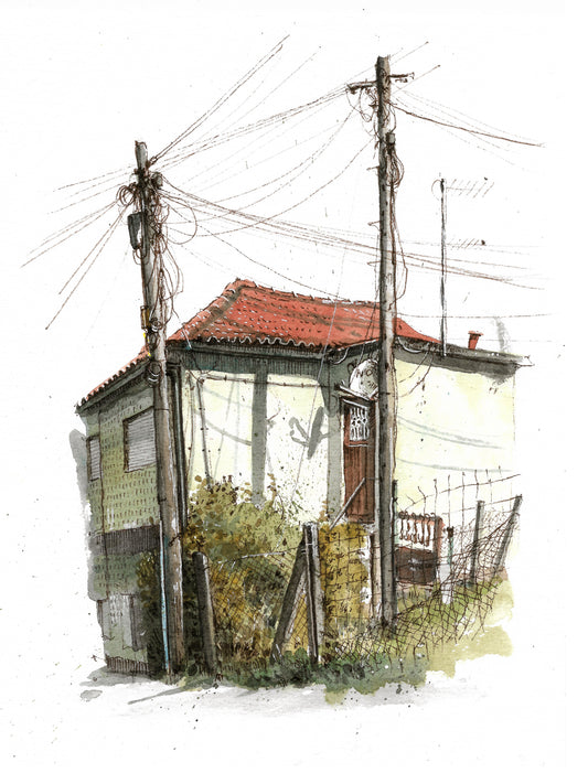 Portuguese House - Original Watercolor - Marco de Canaveses