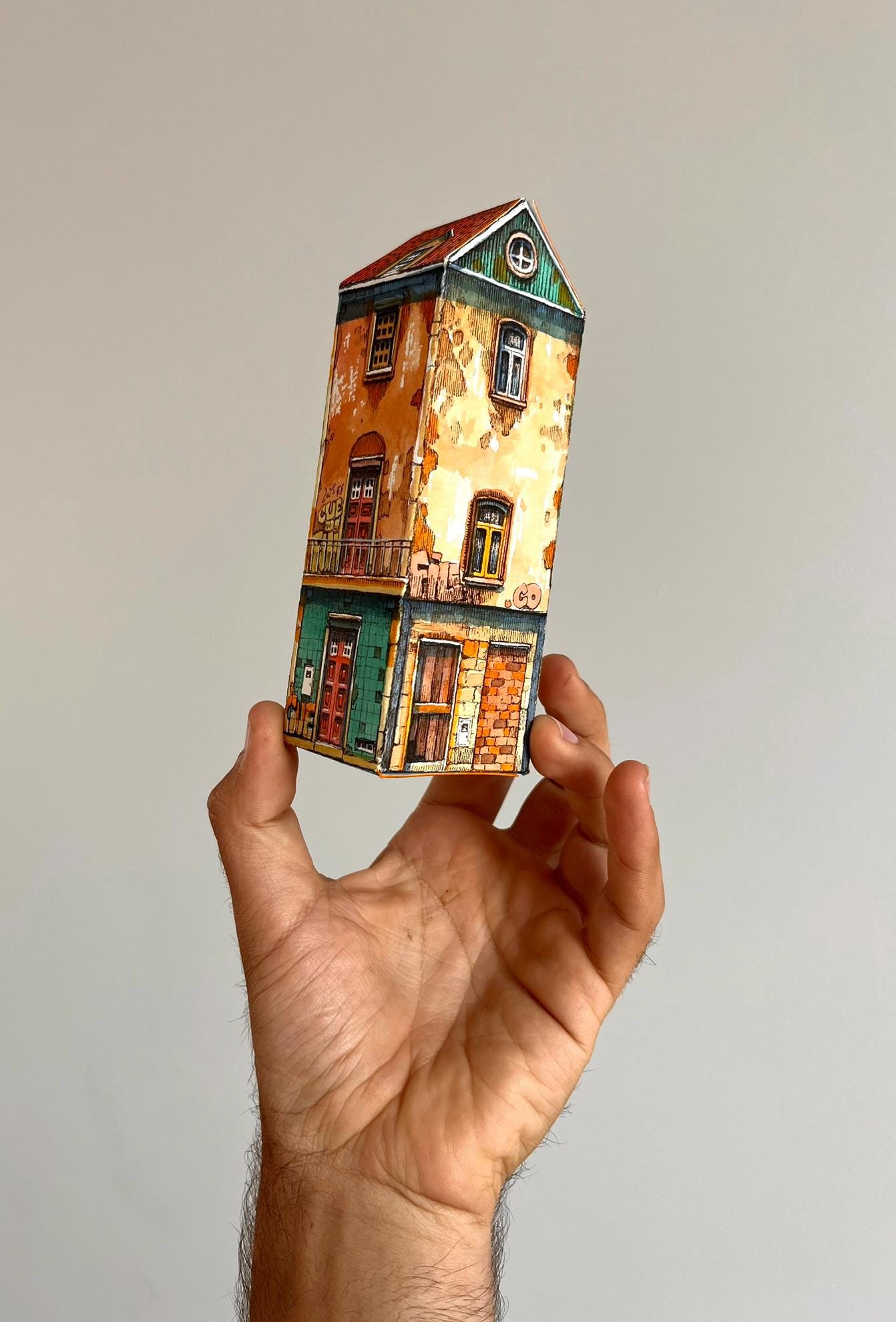 Miniature Paper House - Second Pack- Pack of 5