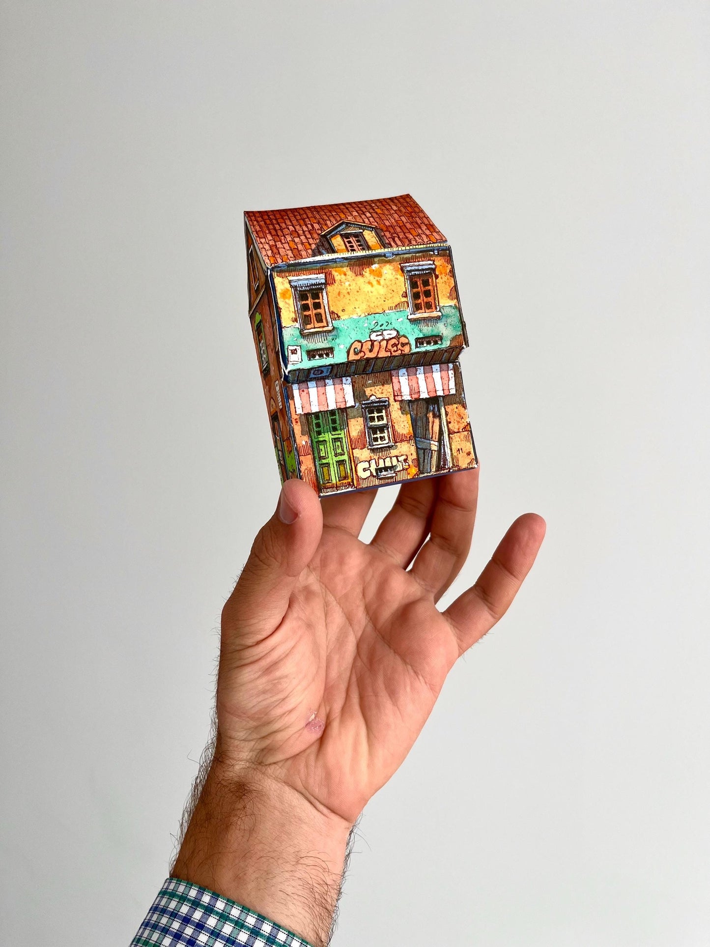 Miniature Paper Houses - Pack of 5
