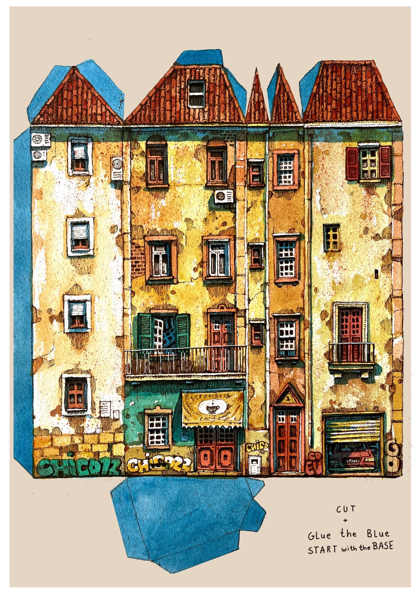 Miniature Paper House - Second Pack- Pack of 5