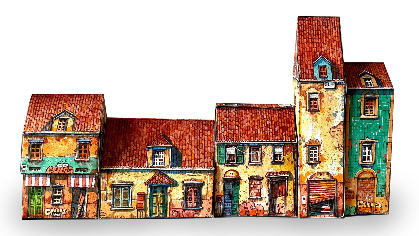 Miniature Paper Houses - Pack of 5