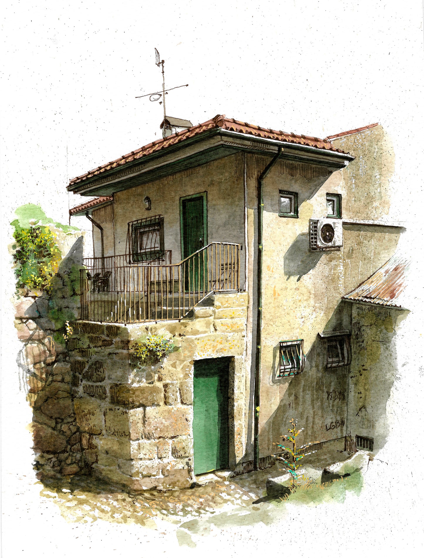 Portuguese House - Original Watercolor - Amarante