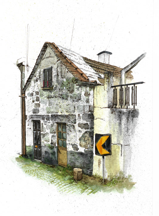Portuguese House - Original Watercolor - Penafiel, Arrabalde