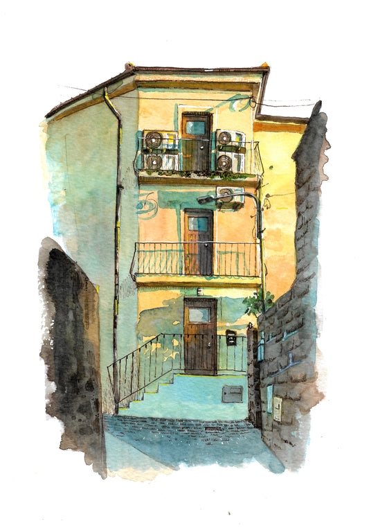Portuguese House - Original Watercolor - Penafiel Ruelas