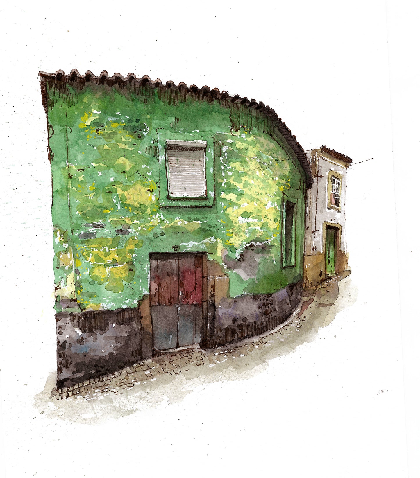 Portuguese House - Original Watercolor - Nagoselo do Douro