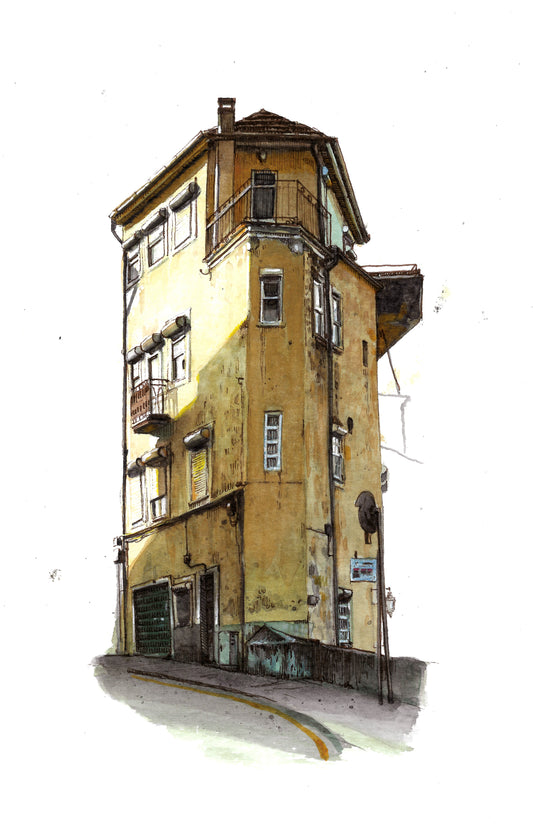 Portuguese House - Original Watercolor - Gaia