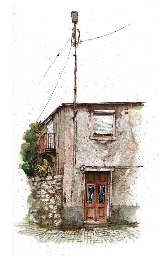 Portuguese House - Original Watercolor - Penafiel que já não existe