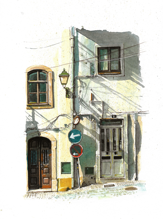 Portuguese House - Original Watercolor - Figueiró dos vinhos